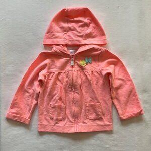 Pink Zippered Baby Hoodie with Pockets